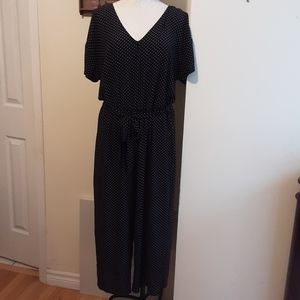 FREE George Polka Dot jumpsuit, Black & White, XL